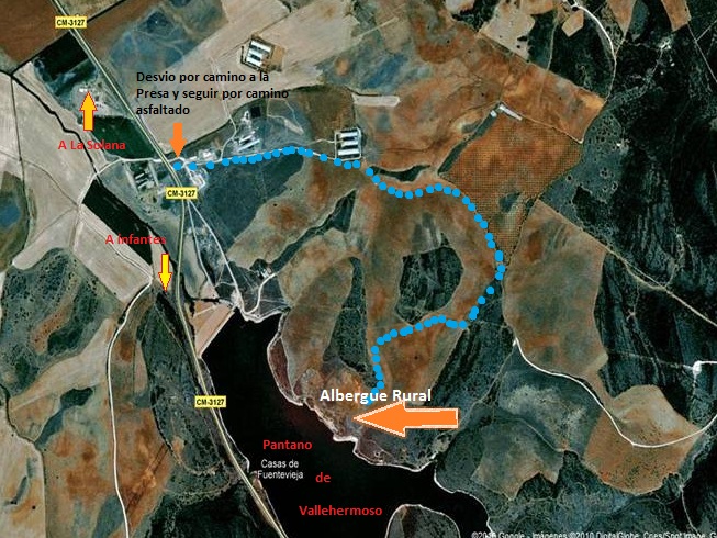 foto del itinerario para acceder desde la presa situalbergue2