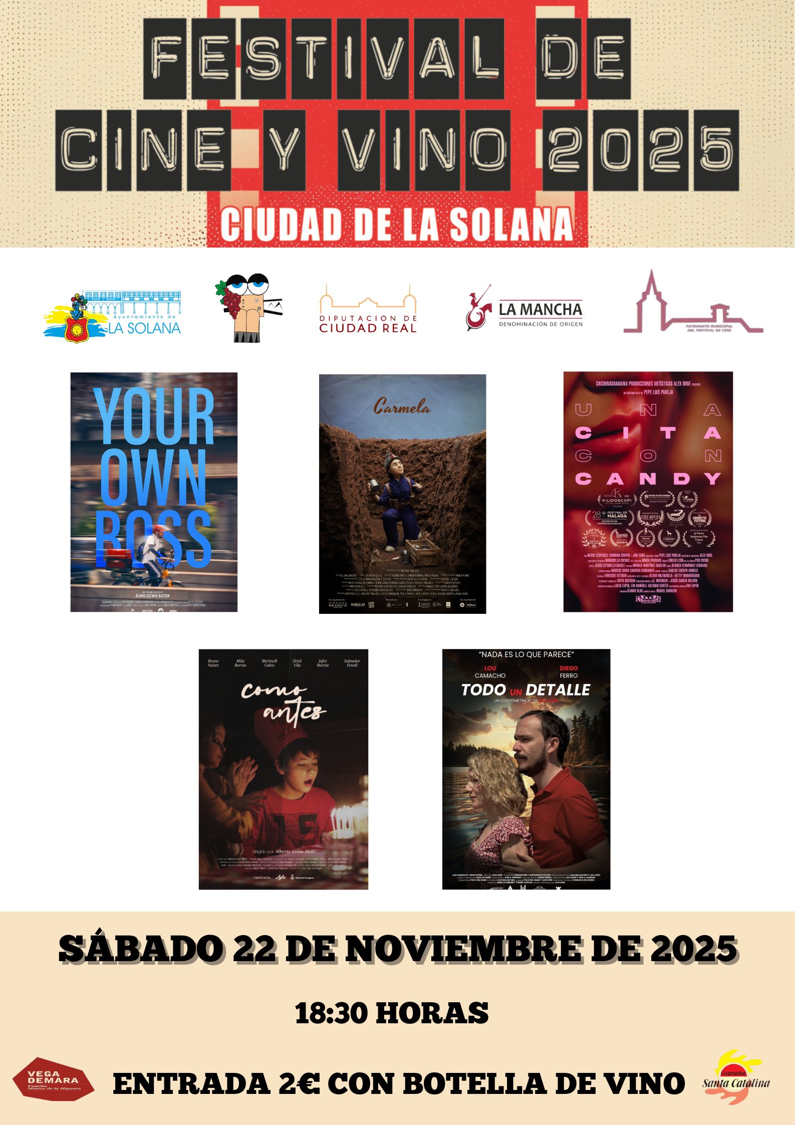 carteles cortos sábado 22