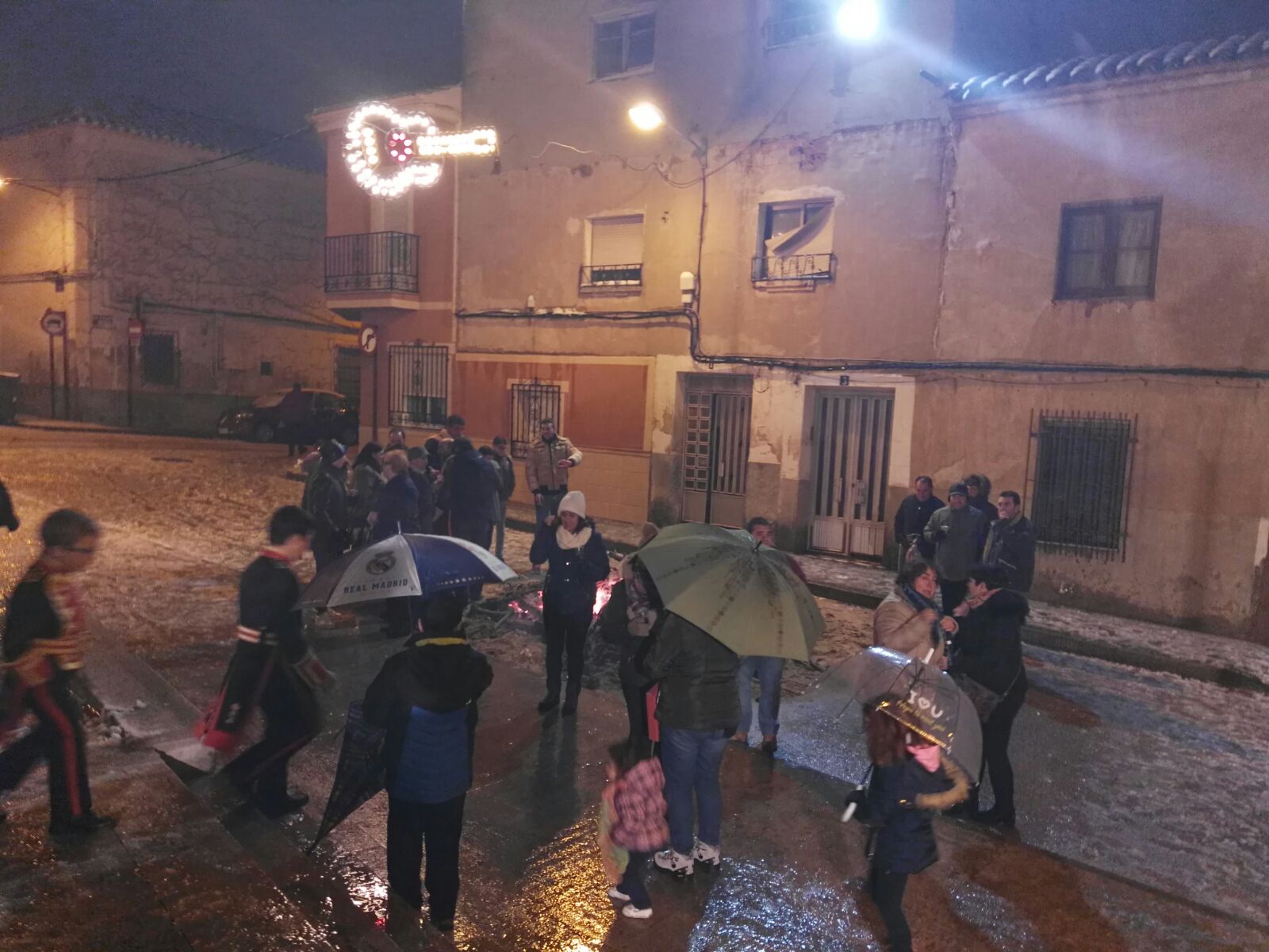 San Sebastián gente nevando