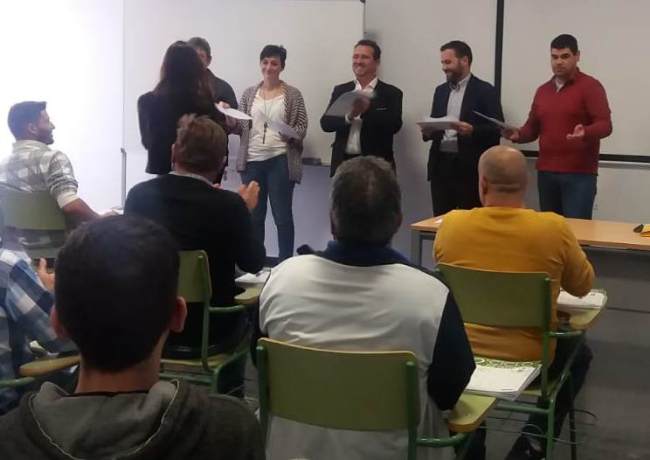 Clausura curso riesgos albañilería
