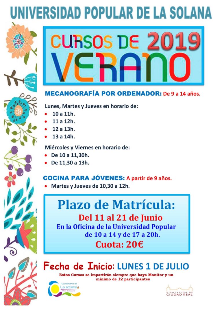 CURSOS DE VERANO 2019