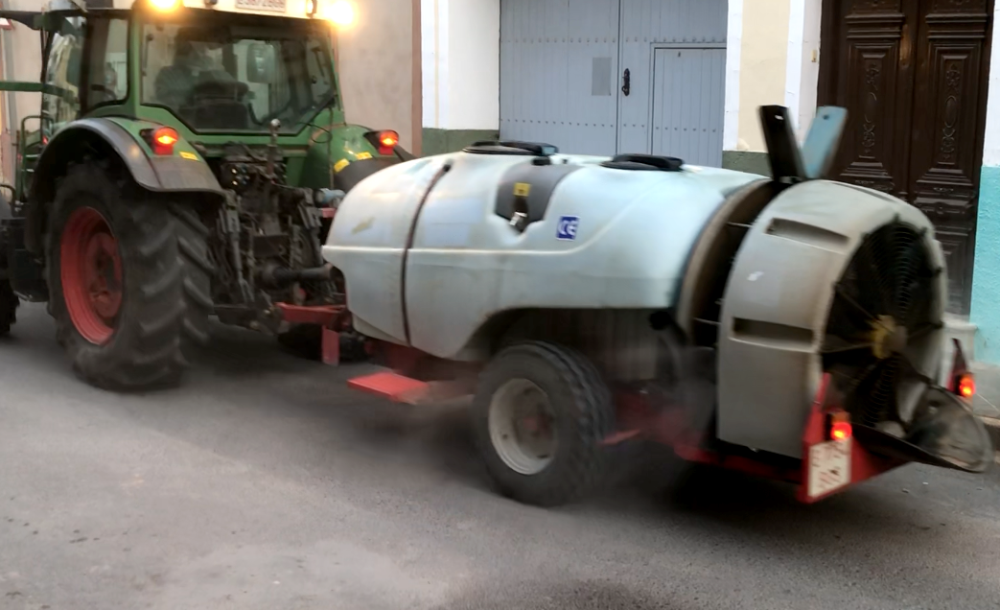 Desinfeccion con atomizador