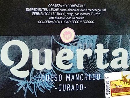 Etiqueta del queso Querta de La Casota