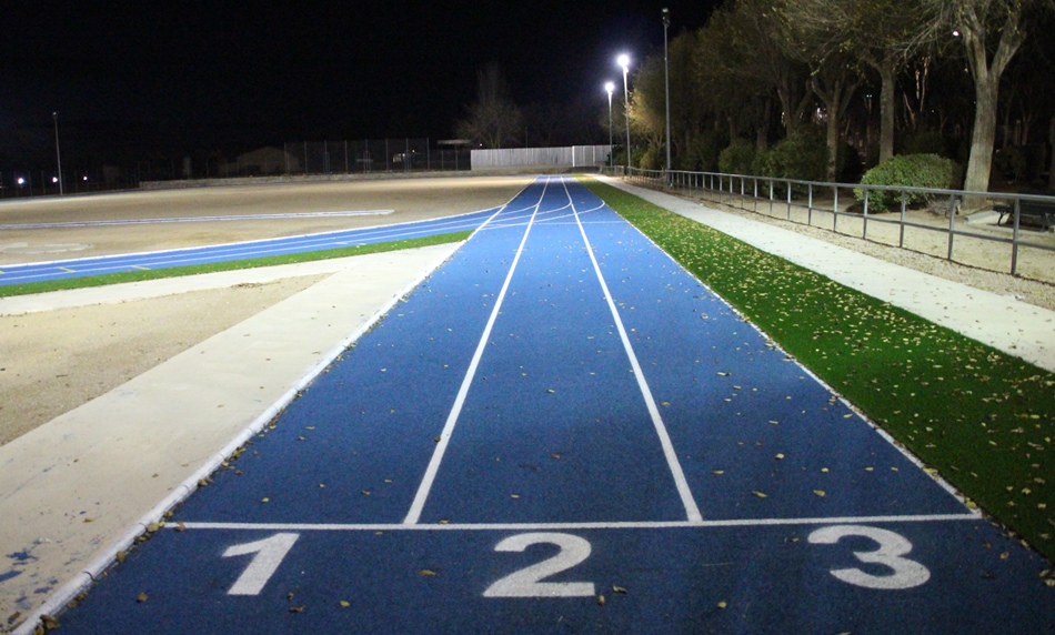 La nueva pista iluminada