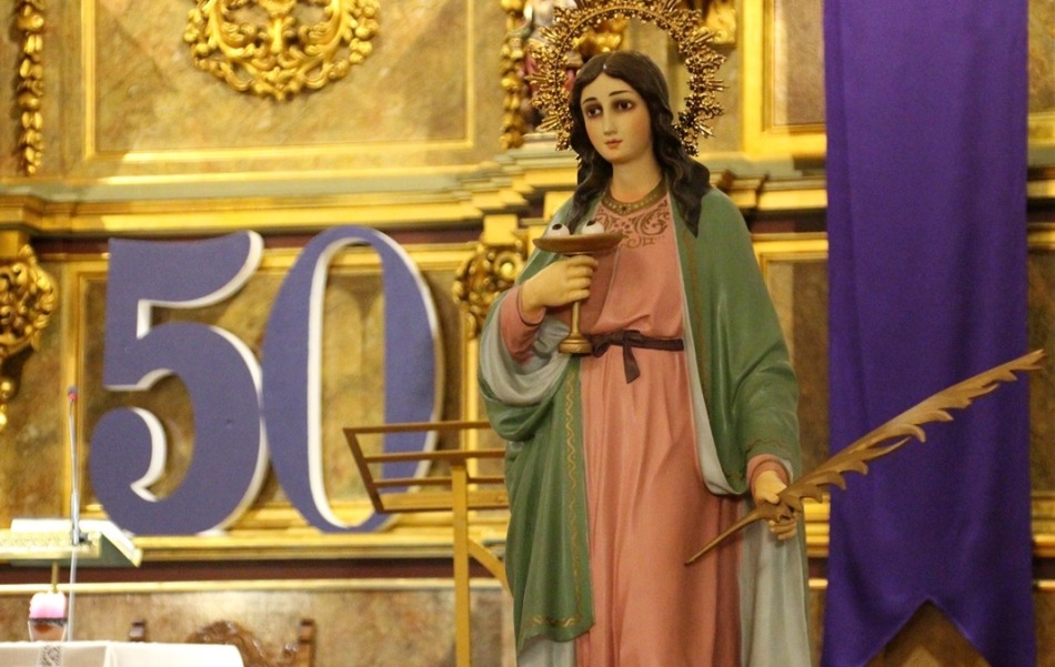 Santa Lucía fue trasladada a la parroquia del Convento