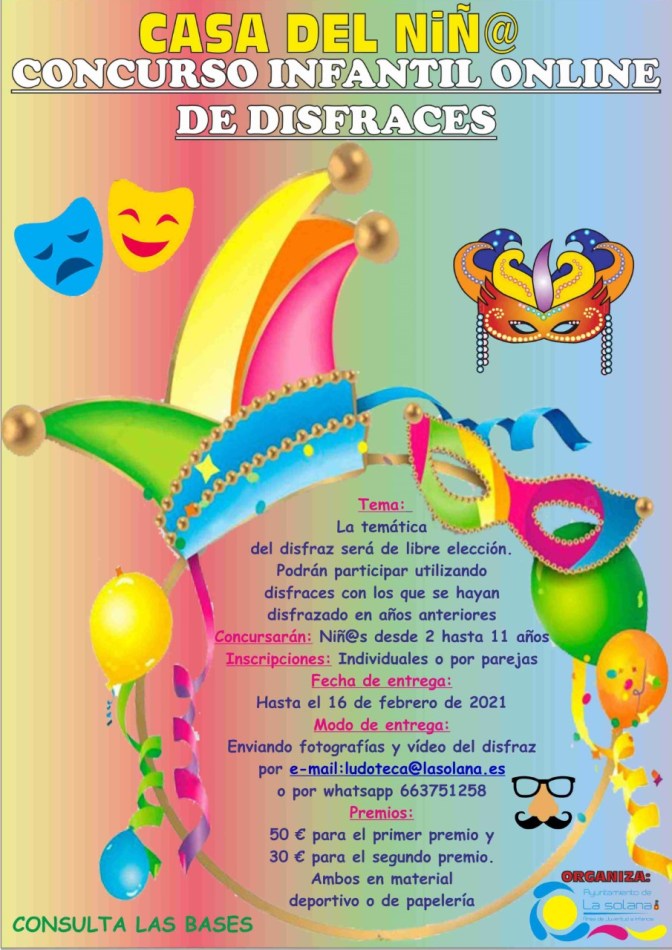 Cartel concurso disfraces online