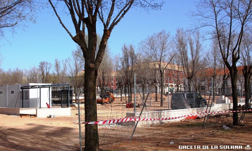 Obras del aparacamiento de autocaravanas