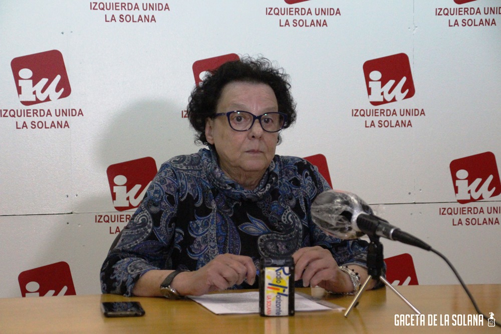 María Pérez durante la rueda de prensa