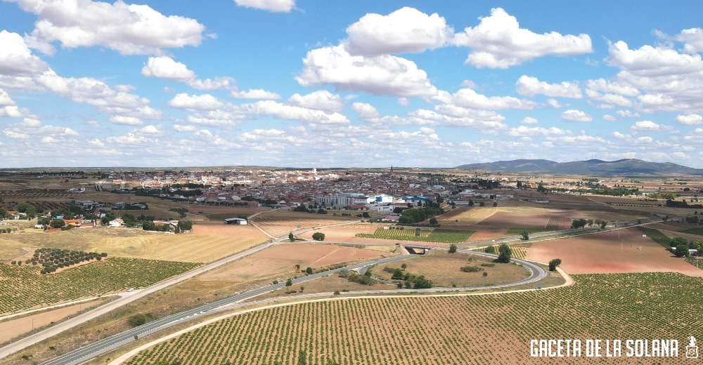 La Solana Vista de pajaro desde carretera manzanares