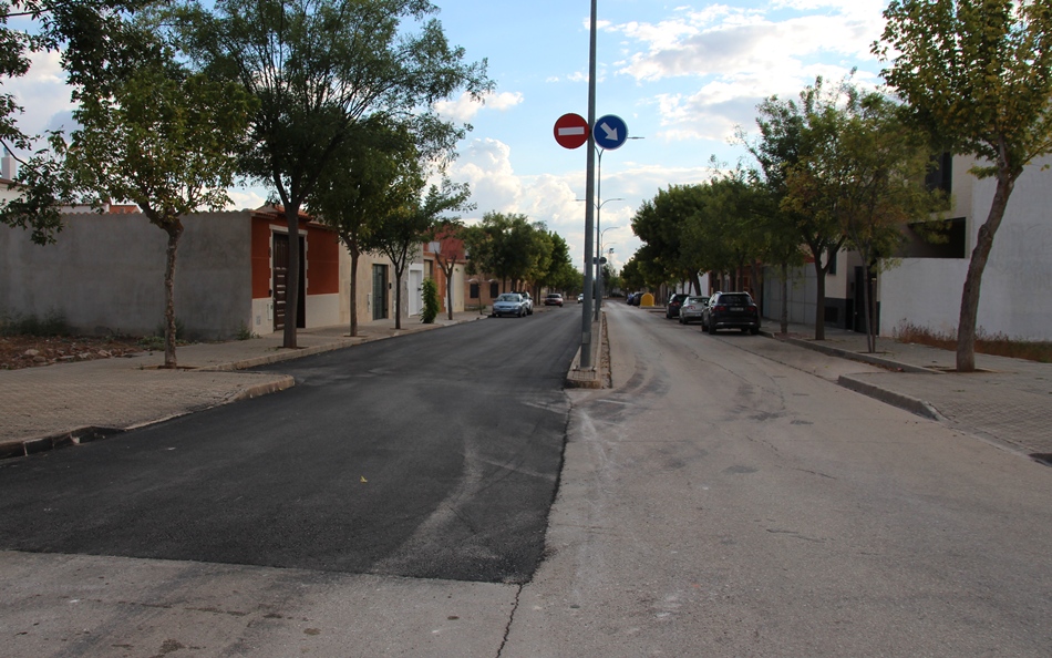 Avenida de la Libertad asfaltada