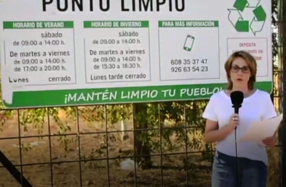 Captura de pantalla de Luisa Márquez en el Punto Limpio