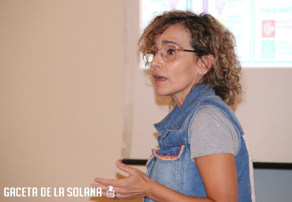 Carmen Sánchez durante su charla