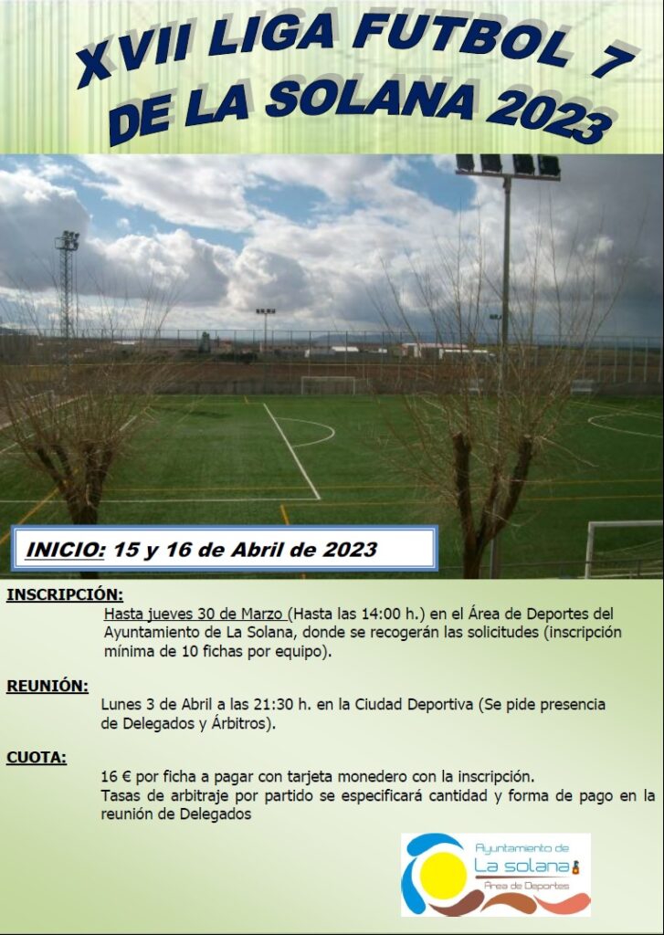 Cartel XVII Liga de Fútbol 7