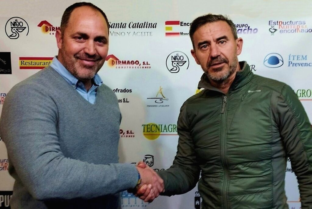 -Julián Martín-Zarco y Manolo Alfaro en la presentación del técnico alcalaíno