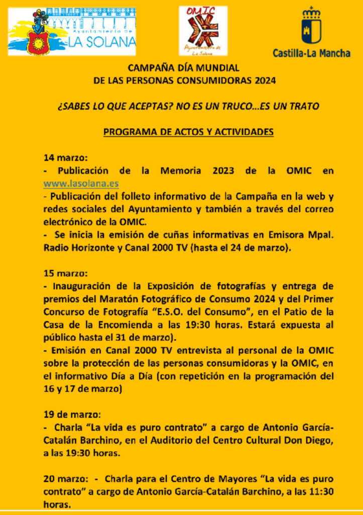 PROGRAMACIÓN CAMPAÑA 15 MARZO 2024