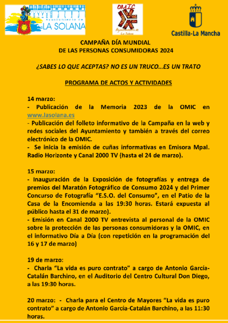 PROGRAMACIÓN CAMPAÑA 15 MARZO 2024