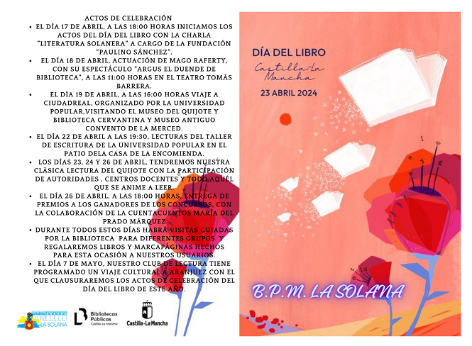 PROGRAMA ACTOS DÍA DEL LIBRO 2024