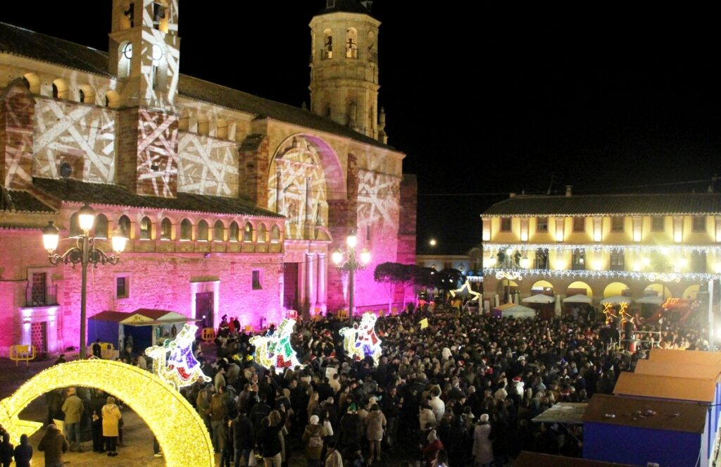 -Plaza Mayor durante las campanadas de Nochevieja